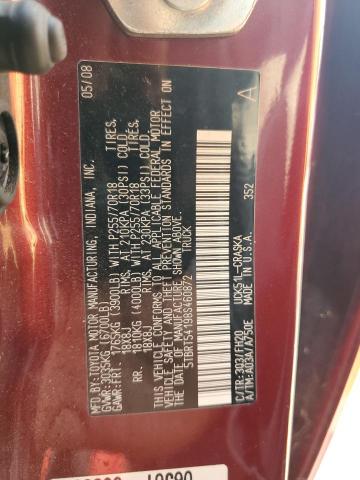 5TBRT54198S460872 - 2008 TOYOTA TUNDRA DOUBLE CAB MAROON photo 12