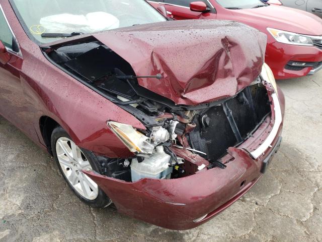 JTHBJ46G472055887 - 2007 LEXUS ES 350 BURGUNDY photo 12