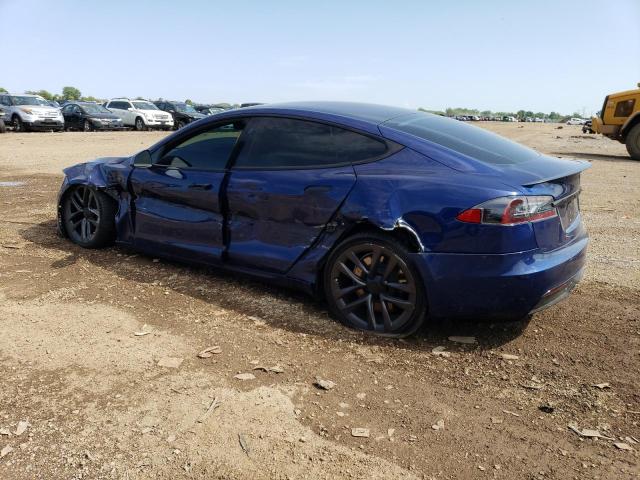 5YJSA1E63MF451133 - 2021 TESLA MODEL S Կապույտ լուսանկար 2