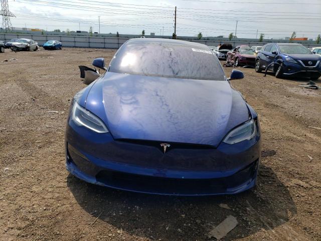 5YJSA1E63MF451133 - 2021 TESLA MODEL S Կապույտ լուսանկար 5