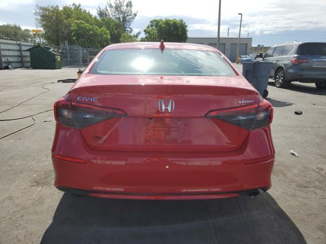 2HGFE2F56NH570177 - 2022 HONDA CIVIC SPORT RED photo 6