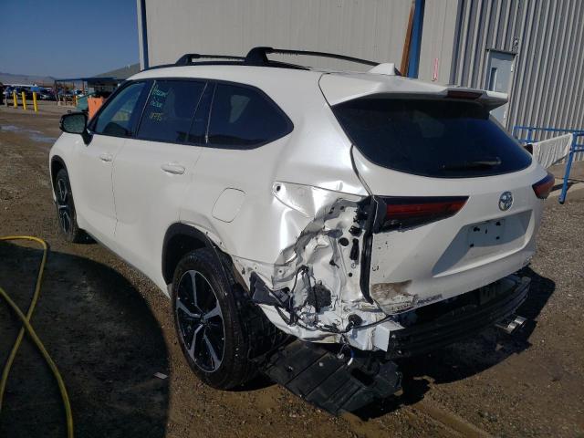 5TDLZRBH9MS112910 - 2021 TOYOTA HIGHLANDER XSE WHITE photo 3