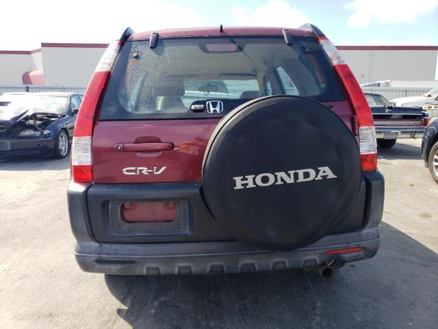 SHSRD68595U308445 - 2005 HONDA CR-V LX RED photo 6