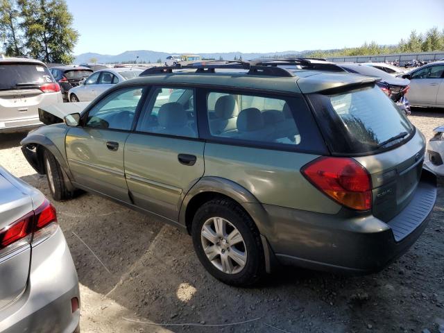 4S4BP61C857373393 - 2005 SUBARU LEGACY OUTBACK 2.5I GREEN photo 2