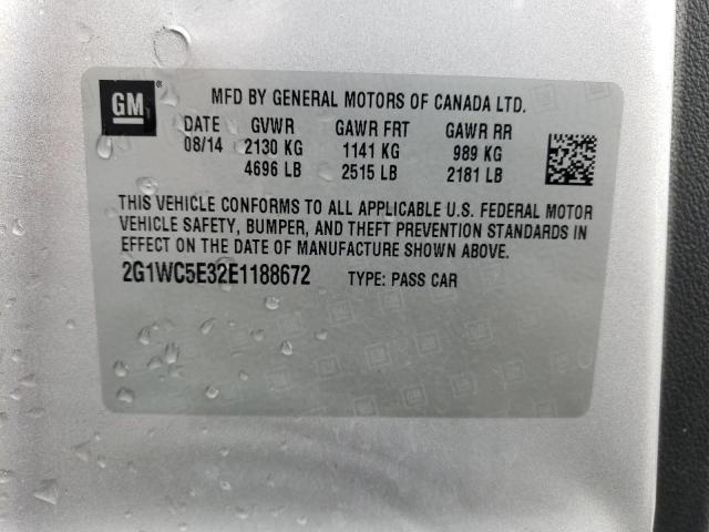 2G1WC5E32E1188672 - 2014 CHEVROLET IMPALA LIM LTZ SILVER photo 12