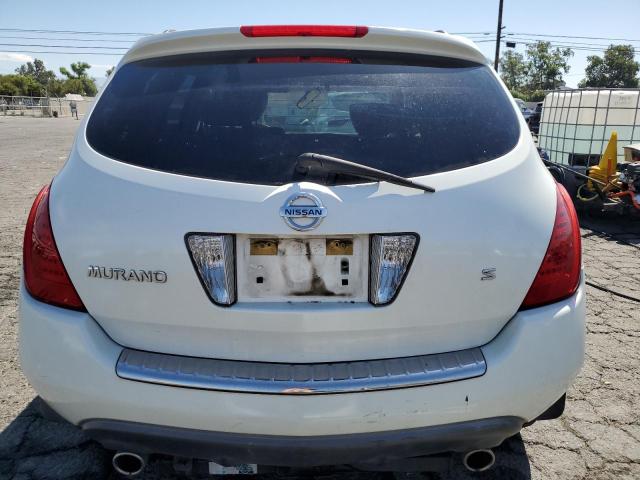 JN8AZ08T57W526211 - 2007 NISSAN MURANO SL WHITE photo 6