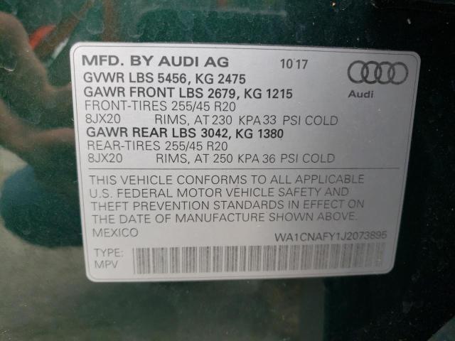 WA1CNAFY1J2073895 - 2018 AUDI Q5 PRESTIGE GREEN photo 13