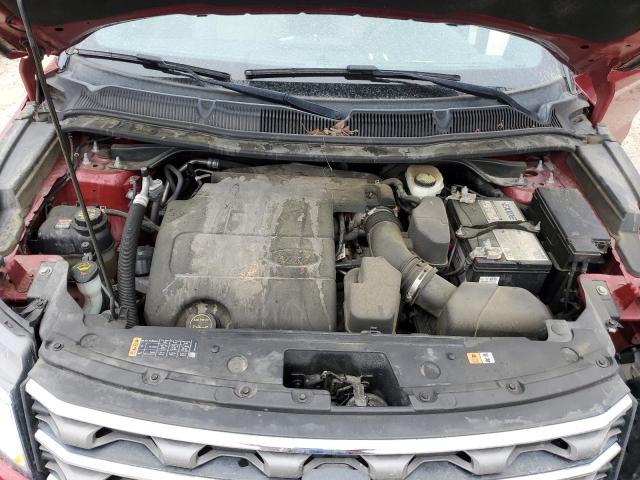 1FM5K8B88HGD65073 - 2017 FORD EXPLORER BURGUNDY photo 12