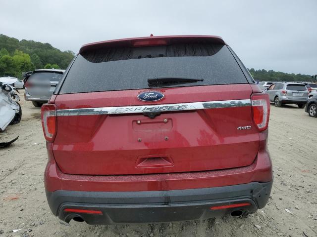 1FM5K8B88HGD65073 - 2017 FORD EXPLORER BURGUNDY photo 6