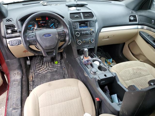 1FM5K8B88HGD65073 - 2017 FORD EXPLORER BURGUNDY photo 8