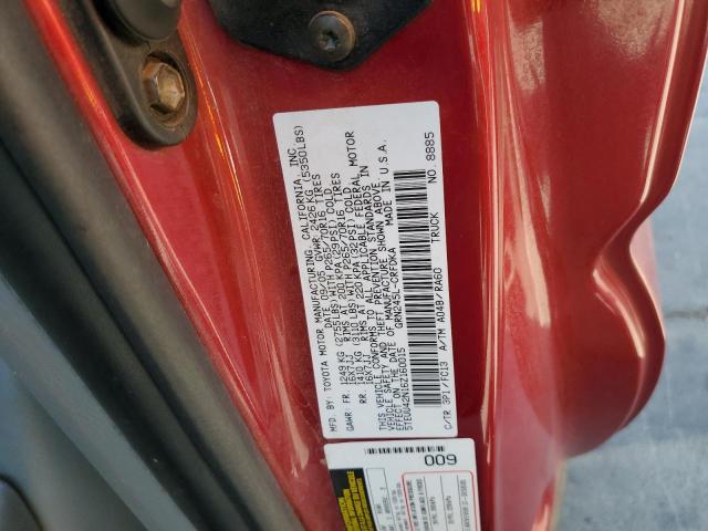 5TEUU42N16Z160015 - 2006 TOYOTA TACOMA ACCESS CAB წითელი ფოტო 12