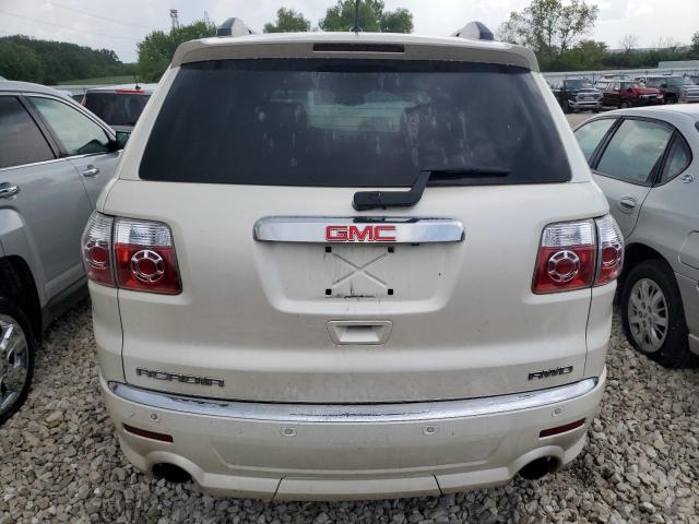 1GKKVTED9BJ384160 - 2011 GMC ACADIA DENALI WHITE photo 6