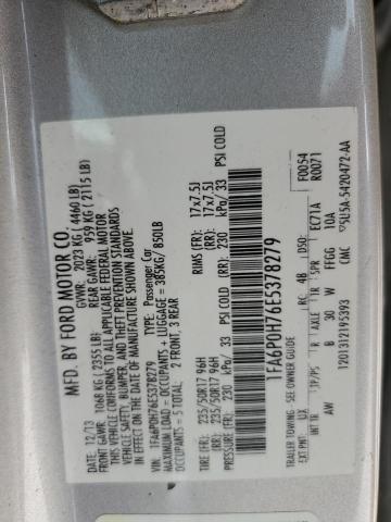 1FA6P0H76E5378279 - 2014 FORD FUSION SE SILVER photo 13