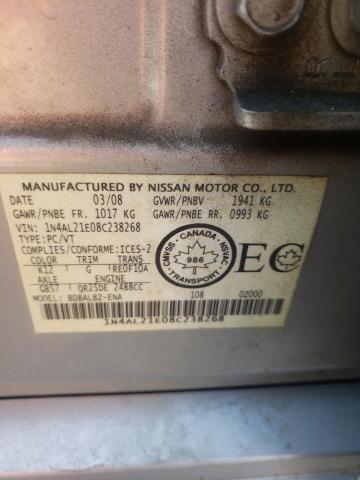 1N4AL21E08C238268 - 2008 NISSAN ALTIMA 2.5 GRAY photo 13