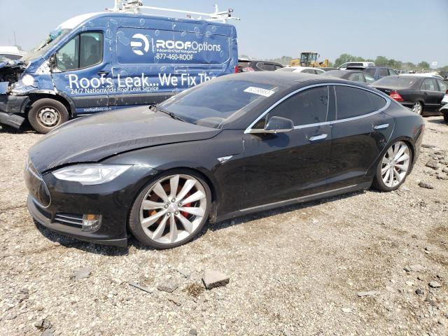 5YJSA1H23EFP62720 - 2014 TESLA MODEL S Սև լուսանկար 1