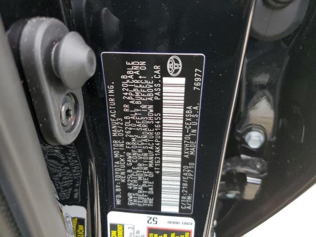 4T1G31AK4PU616455 - 2023 TOYOTA CAMRY SE NIGHT SHADE BLACK photo 12