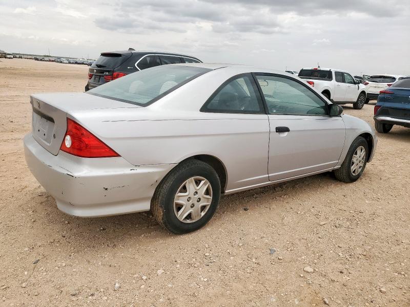 1HGEM22105L061593 - 2005 HONDA CIVIC DX VP Արծաթագույն լուսանկար 3