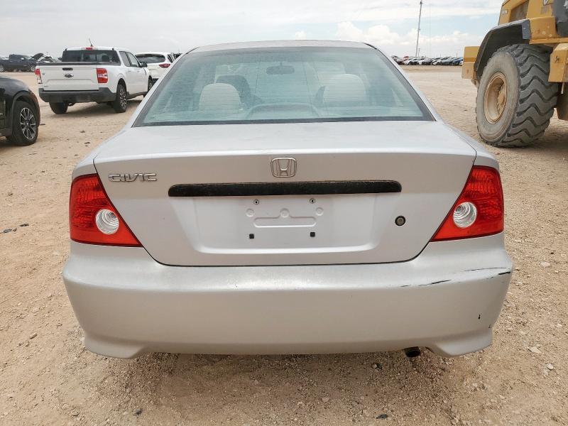 1HGEM22105L061593 - 2005 HONDA CIVIC DX VP Արծաթագույն լուսանկար 6