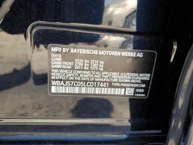 WBAJS7C05LCD17441 - 2020 BMW M550XI BLACK photo 12