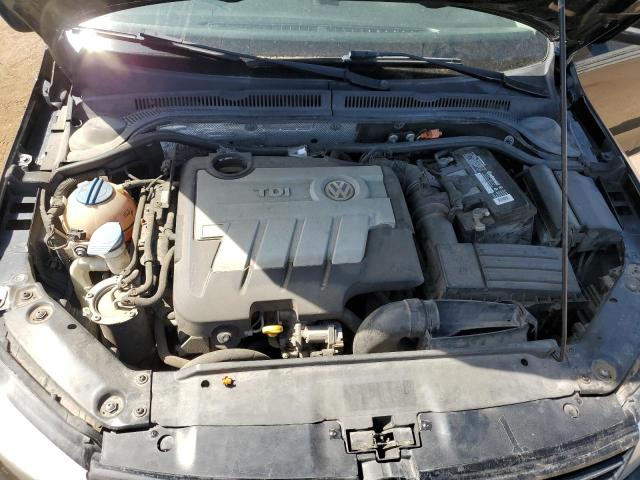 3VWLL7AJ2DM243488 - 2013 VOLKSWAGEN JETTA TDI BLACK photo 11
