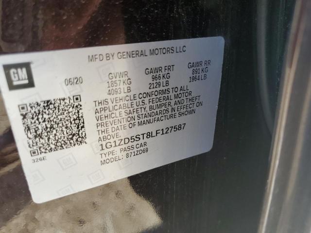 1G1ZD5ST8LF127587 - 2020 CHEVROLET MALIBU LT BURGUNDY photo 12