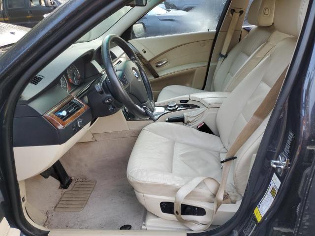 WBANU53578CT14301 - 2008 BMW 5 SERIES I ლურჯი ფოტო 7
