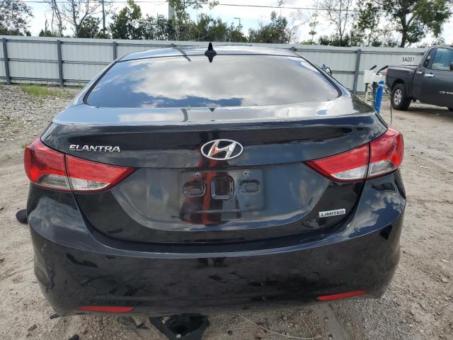 5NPDH4AE2CH111054 - 2012 HYUNDAI ELANTRA GLS BLACK photo 6