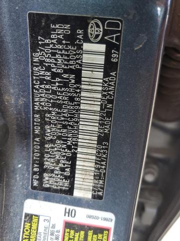 2T1BURHE9HC918543 - 2017 TOYOTA COROLLA L BLUE photo 12