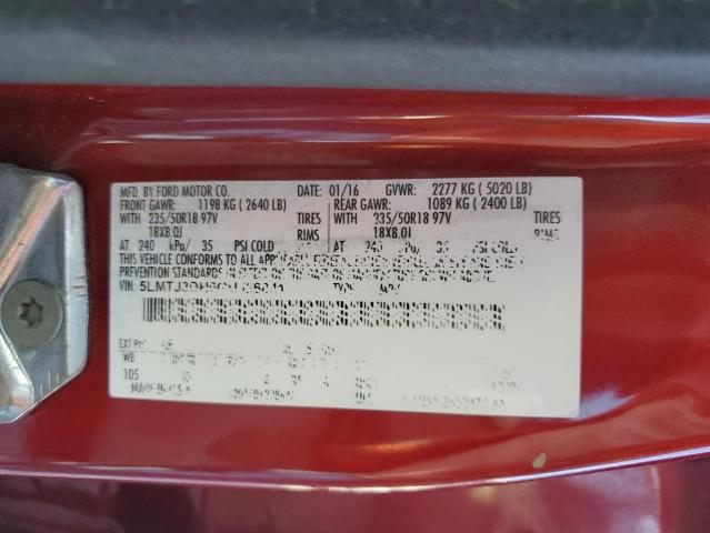 5LMTJ3DH6GUJ26841 - 2016 LINCOLN MKC RESERVE BURGUNDY photo 13