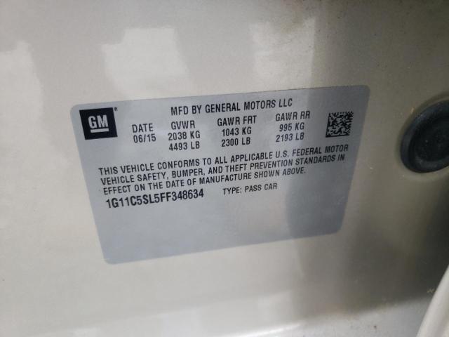 1G11C5SL5FF348634 - 2015 CHEVROLET MALIBU 1LT 米色 照片 12