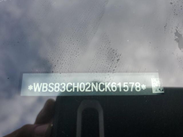WBS83CH02NCK61578 - 2022 BMW M5 WHITE photo 12