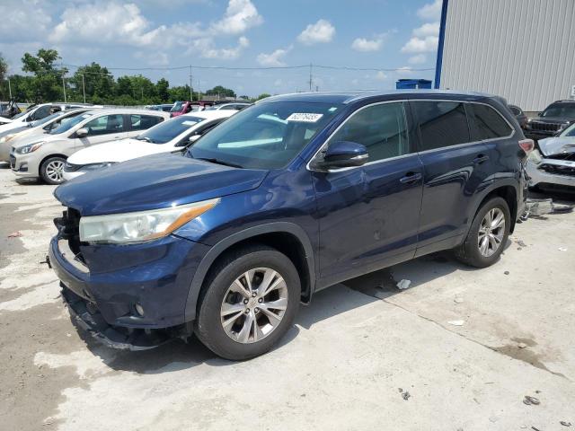 5TDJKRFH4FS092171 - 2015 TOYOTA HIGHLANDER XLE BLUE photo 1