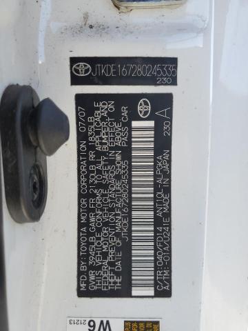 JTKDE167280245335 - 2008 TOYOTA SCION TC Ağ foto 13