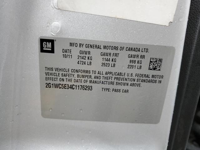 2G1WC5E34C1176293 - 2012 CHEVROLET IMPALA LTZ SILVER photo 10