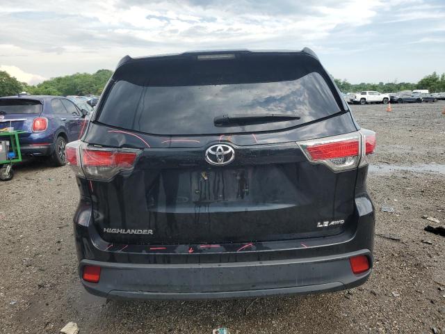 5TDBKRFH1FS147762 - 2015 TOYOTA HIGHLANDER LE BLACK photo 6