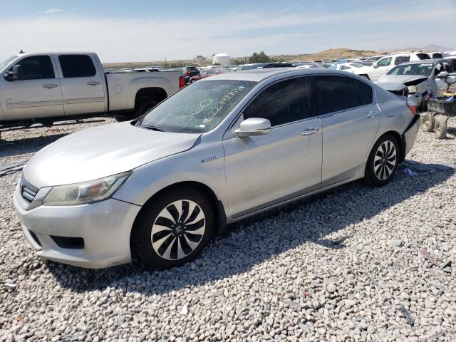 1HGCR6F54EA005634 - 2014 HONDA ACCORD HYBRID EXL SILVER photo 1