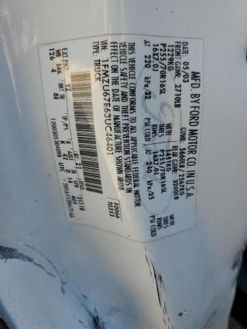 1FMZU67E63UC46401 - 2003 FORD EXPLORER S WHITE photo 13