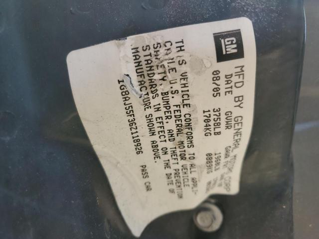 1G8AJ55F36Z118926 - 2006 SATURN ION LEVEL 2 SILVER photo 12