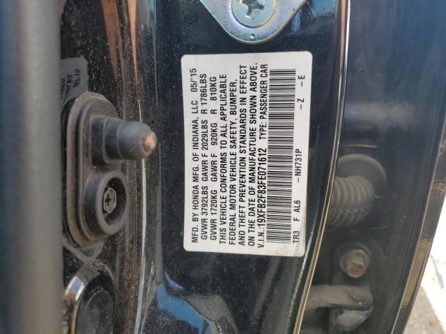 19XFB2F83FE071612 - 2015 HONDA CIVIC EX BLACK photo 13
