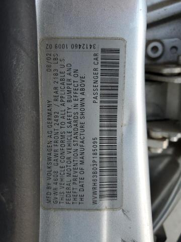 WVWRH63B03P185095 - 2003 VOLKSWAGEN PASSAT GLX Gümüş foto 12