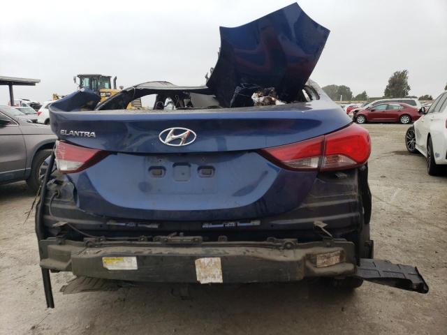 5NPDH4AE7GH732778 - 2016 HYUNDAI ELANTRA SE BLUE photo 6