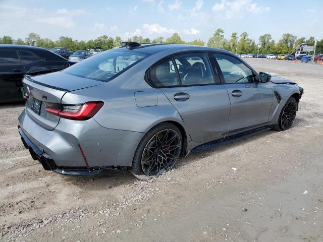 WBS43AY09NFM07377 - 2022 BMW M3 COMPETITION GRAY photo 3