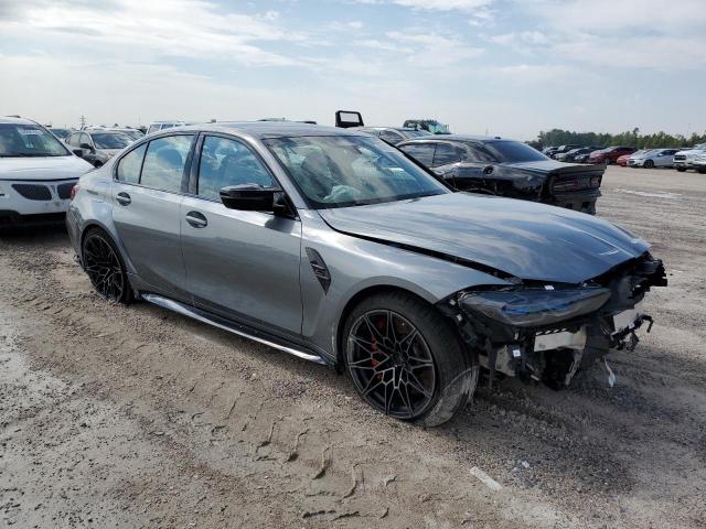 WBS43AY09NFM07377 - 2022 BMW M3 COMPETITION GRAY photo 4