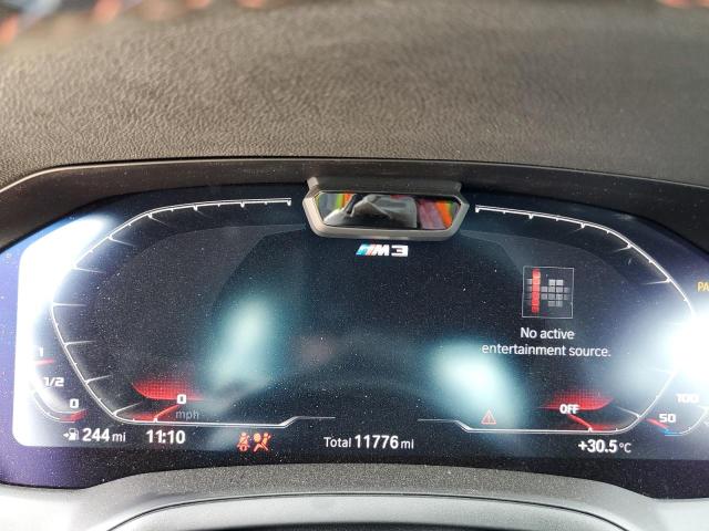 WBS43AY09NFM07377 - 2022 BMW M3 COMPETITION GRAY photo 9