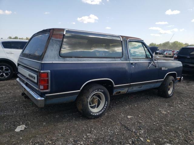 1B4GD12W7FS516344 - 1985 DODGE RAMCHARGER AD-100 BLUE photo 3