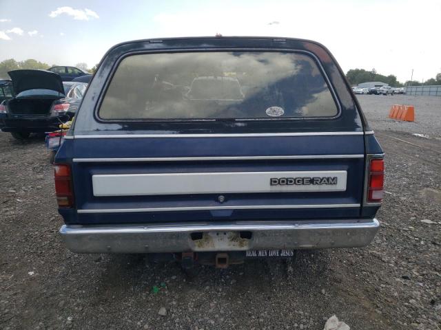 1B4GD12W7FS516344 - 1985 DODGE RAMCHARGER AD-100 BLUE photo 6