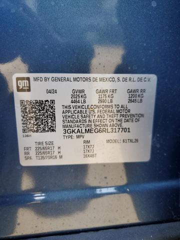 3GKALMEG6RL317701 - 2024 GMC TERRAIN SLE TEAL photo 14