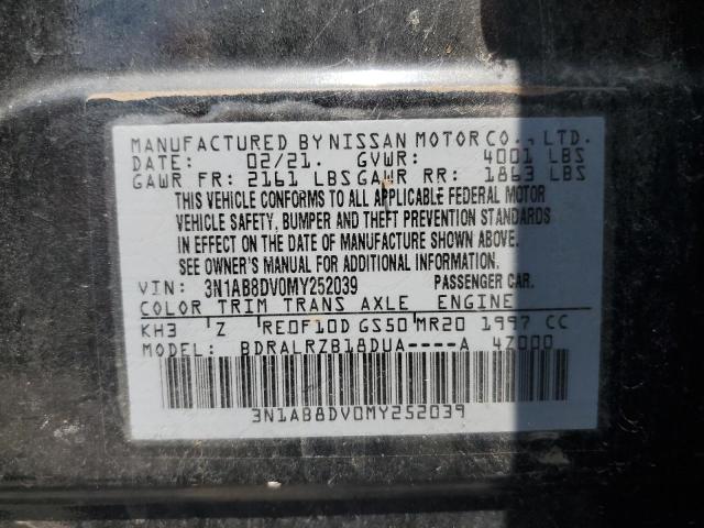 3N1AB8DV0MY252039 - 2021 NISSAN SENTRA SR BLACK photo 13