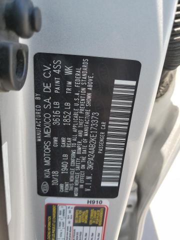 3KPA24AB2KE173373 - 2019 KIA RIO S SILVER photo 12