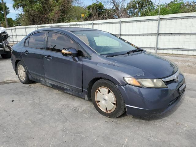 JHMFA36276S000221 - 2006 HONDA CIVIC HYBRID BLUE photo 4